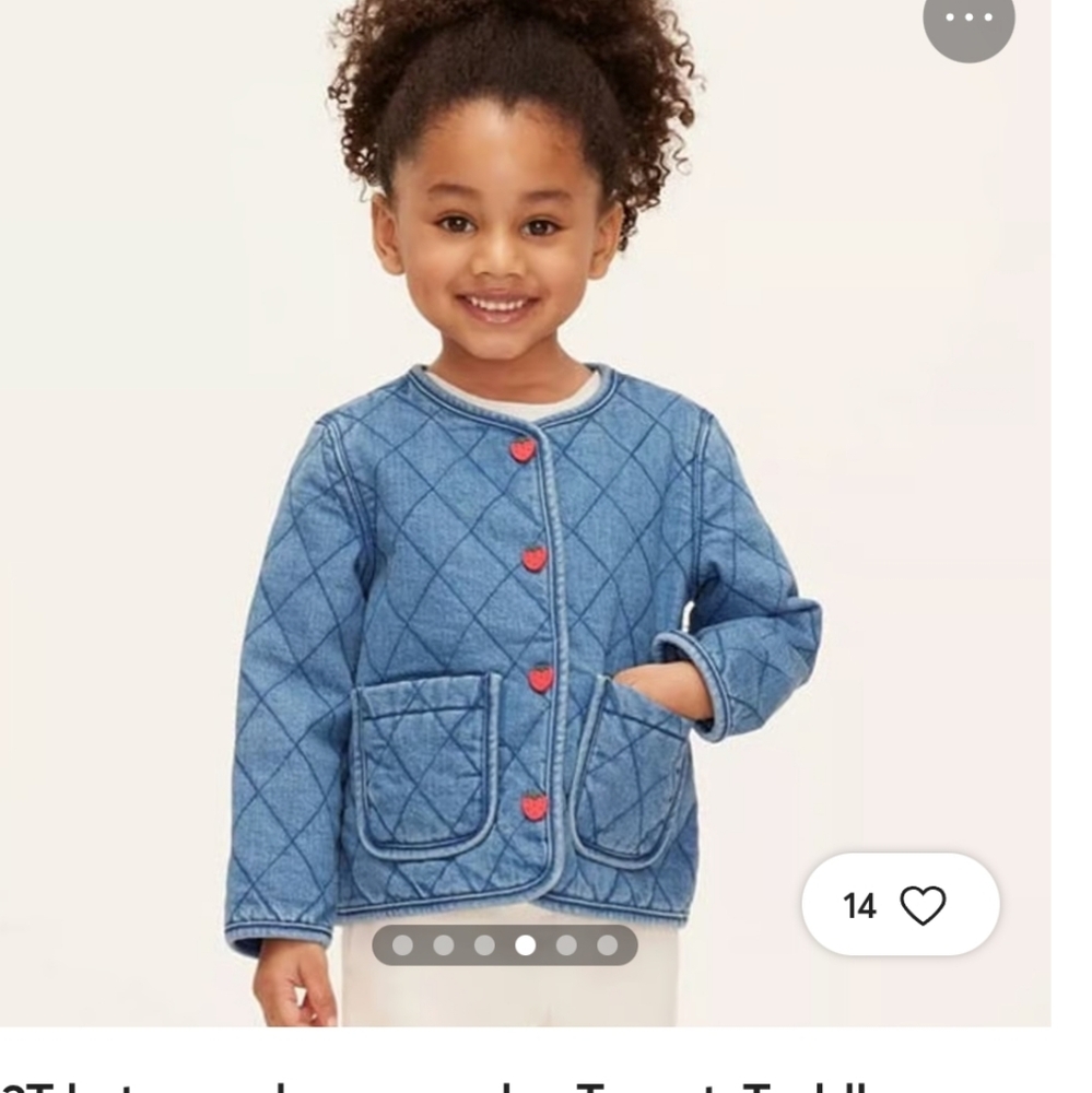 Kate Spade x Target Quilted Jean Jacket with Strawberry Buttons